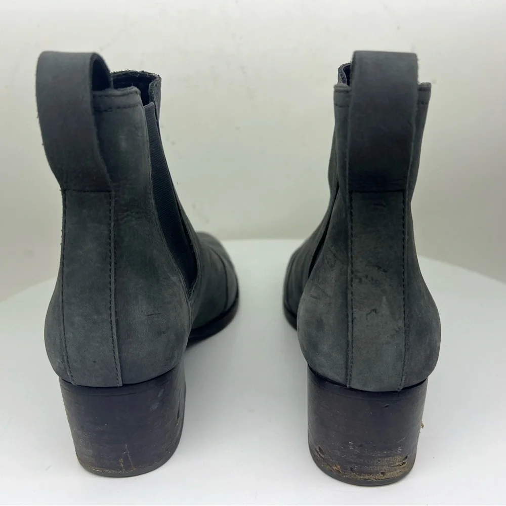 Rag & Bone Walker Booties Nubuck Leather Suede Ankle Boots Chelsea Grey Boho